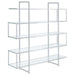 Elmer - 5-Shelf Bookshelf - Clear And Chrome - Simple Home Plus