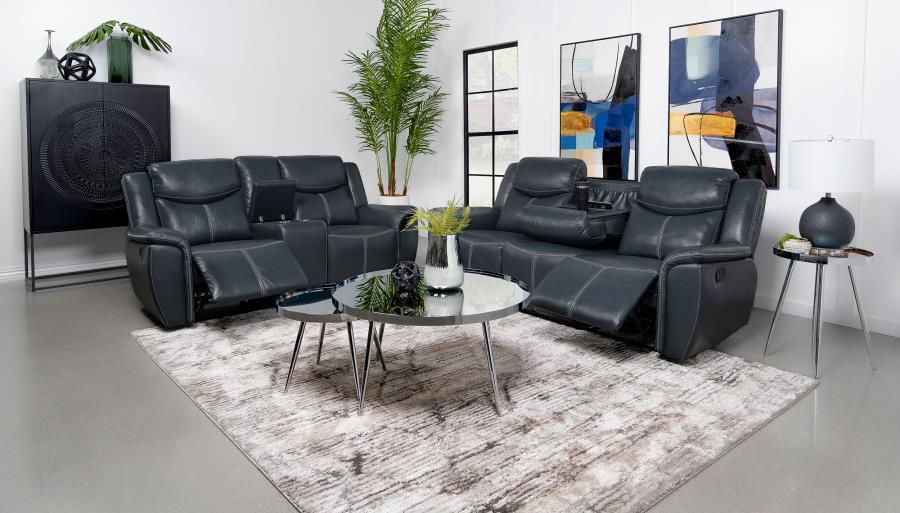 Sloane - Upholstered Reclining Sofa Set - Simple Home Plus