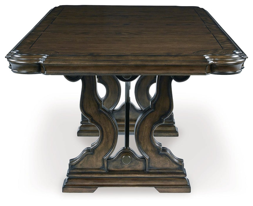 Maylee - 11 Pc. - Dining Extension Table, 4 Side Chairs, 2 Arm Chairs, Storage Bench, Buffet And Hutch - Dark Brown - Simple Home Plus