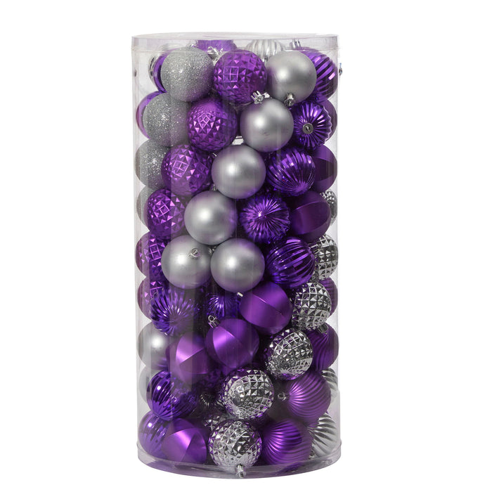Holiday Shatterproof 101 Count Xmas Tree Ornament Set 60mm