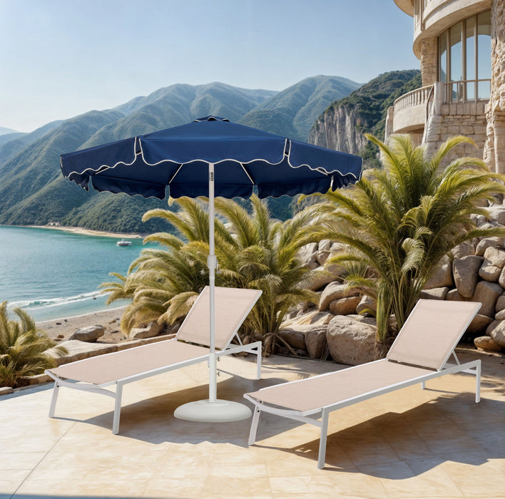 Amalfi - Patio Umbrella - White Base / White Pole - Simple Home Plus