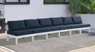 Nizuc - Outdoor Patio 6 Seat Armless Modular Sofa With White Frame - Simple Home Plus