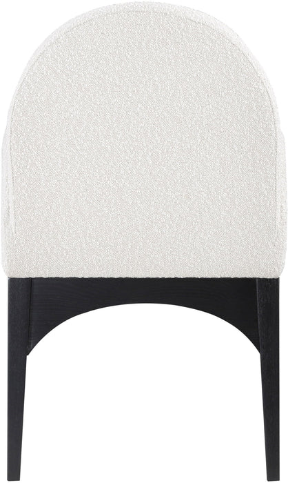 Waldorf - Boucle Dining Arm Chair With Black Legs - Simple Home Plus