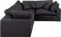 Comfy - 4 Piece Faux Leather Modular Sectional - Simple Home Plus