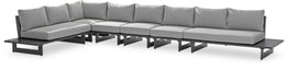 Maldives - 6 Piece Water Resistant Outdoor Patio Modular Sectional With Gray Base - Simple Home Plus
