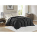 Windom - Full/Queen Lightweight Down Alternative Blanket With Satin Trim - Black - Simple Home Plus