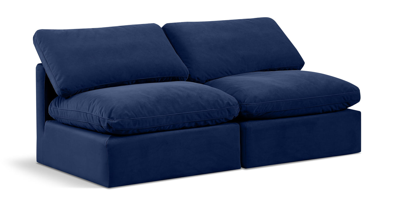 Indulge - Velvet 2 Seat Modular Armless Sofa - Simple Home Plus