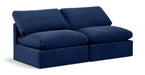 Indulge - Velvet 2 Seat Modular Armless Sofa - Simple Home Plus