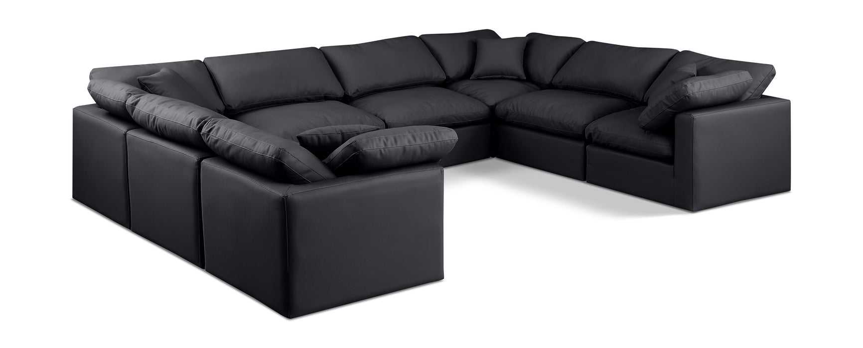 Indulge - Faux Leather 8 Piece Modular Sectional - Simple Home Plus