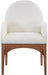 Waldorf - Chenille Dining Arm Chair With Brown Legs - Simple Home Plus