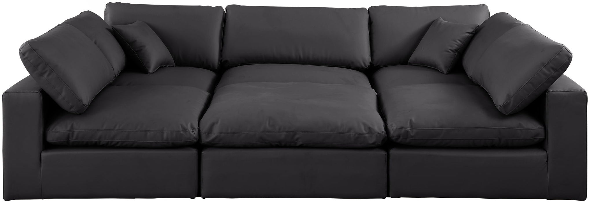 Comfy - 6 Piece Faux Leather Sectional - Simple Home Plus