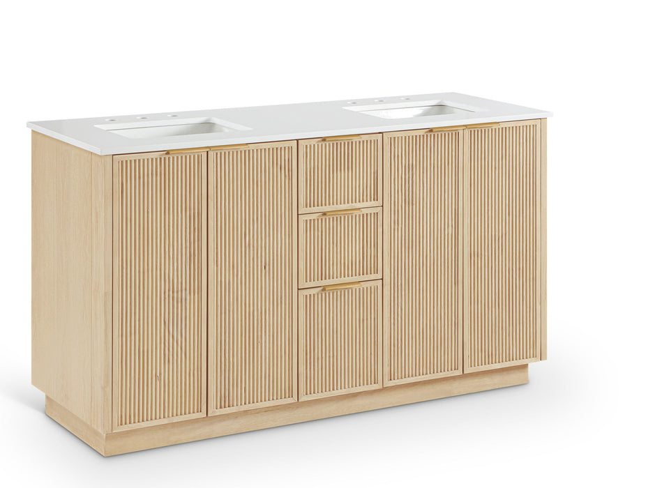 Willard - Engineered Stone And Solid Wood Bathroom Vanity - Simple Home Plus