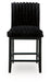 Mervannie - Upholstered Barstool (Set of 2) - Black - Simple Home Plus
