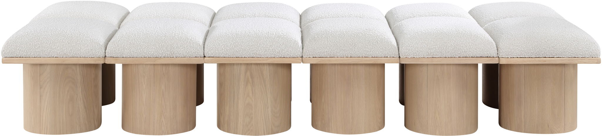 Pavilion - 12 Piece Modular Bench With Natural Base - Simple Home Plus