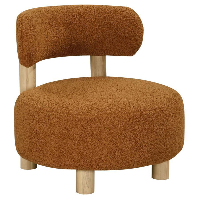 Zonie - Boucle Upholstered Barrel Back Accent Chair - Simple Home Plus