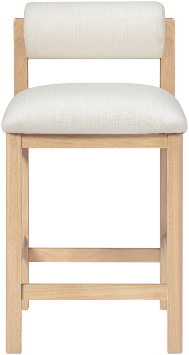 Roundhill - Fabric Counter Stool - Natural Frame - Simple Home Plus