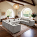 Stellar - 8 Piece Chenille Fabric Upholstered Modular Sectional - Simple Home Plus