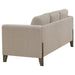 Islington - Fabric Upholstered Panel Arm Sofa - Taupe - Simple Home Plus
