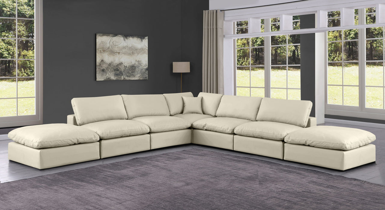 Comfy - 7 Piece Faux Leather Modular Corner Sectional - Simple Home Plus