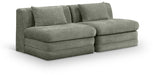 Stellar - 2 Piece 76" Upholstered Modular Armless Loveseat - Simple Home Plus
