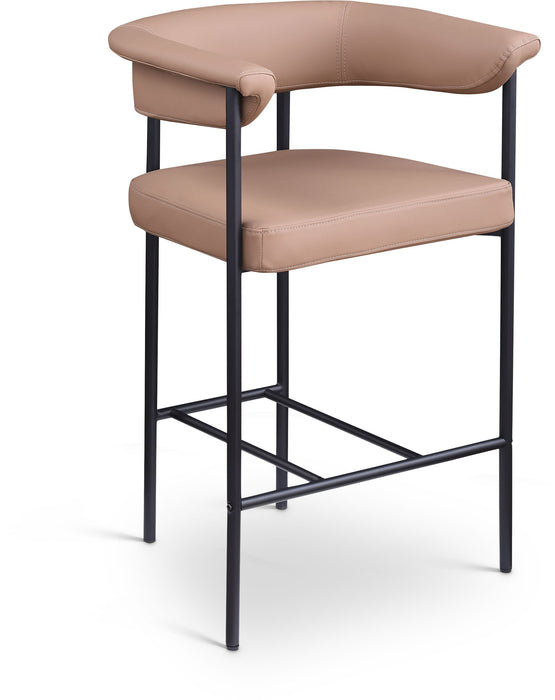 Malin - Faux Leather Counter Stool (Set of 2) - Tan - Simple Home Plus