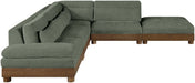 Turin - Chenille Fabric Upholstered Modular Sectional - Green - Simple Home Plus