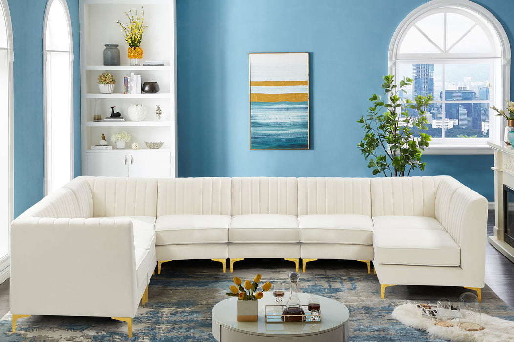 Alina - 8 Piece Velvet Modular Sectional - Simple Home Plus