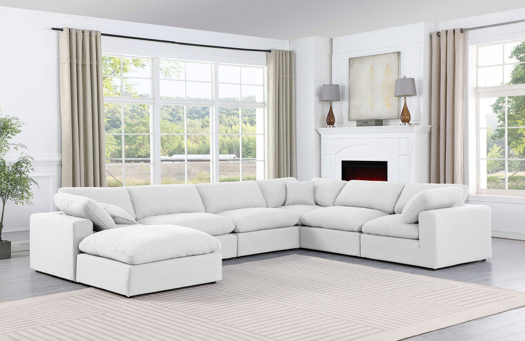 Comfy - 7 Piece Linen Modular Sectional With Chaise - Simple Home Plus