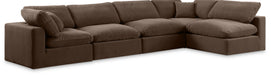 Comfy - 5 Piece Velvet Modular Sectional - Simple Home Plus