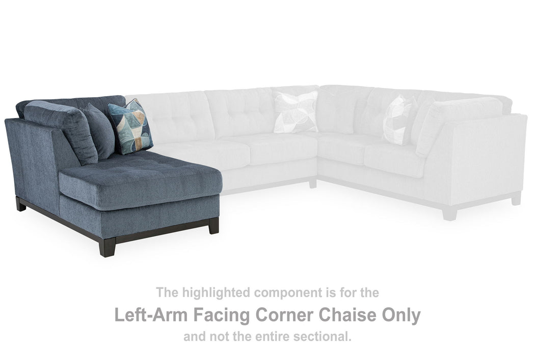 Maxon Place - Laf Corner Chaise - Navy - Simple Home Plus