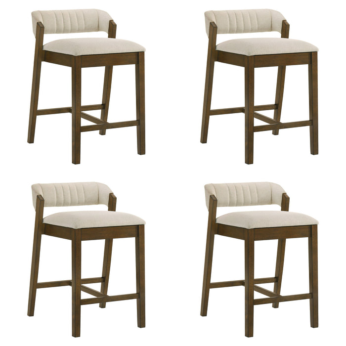 Landyn - 26" Sepia Brown Counter Height Rubberwood Barstool - Simple Home Plus
