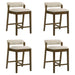Landyn - 26" Sepia Brown Counter Height Rubberwood Barstool - Simple Home Plus
