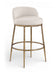 Ferro - Performance Fabric Upholstered Bar Stool - Antique Brass - Simple Home Plus