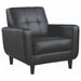 Aaron - Upholstered Track Arm Tufted Accent Chair - Black - Simple Home Plus