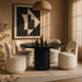 Cirelle - Linen Textured Performance Fabric Dining Chair (Set of 2) - Simple Home Plus
