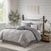 Walter - Queen 7 Piece Printed Comforter Set - Gray - Simple Home Plus