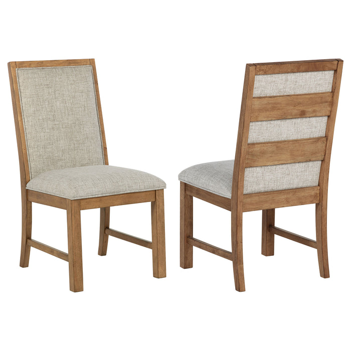 Bruner - Upholstered Dining Side Chair (Set of 2) - Brown - Simple Home Plus