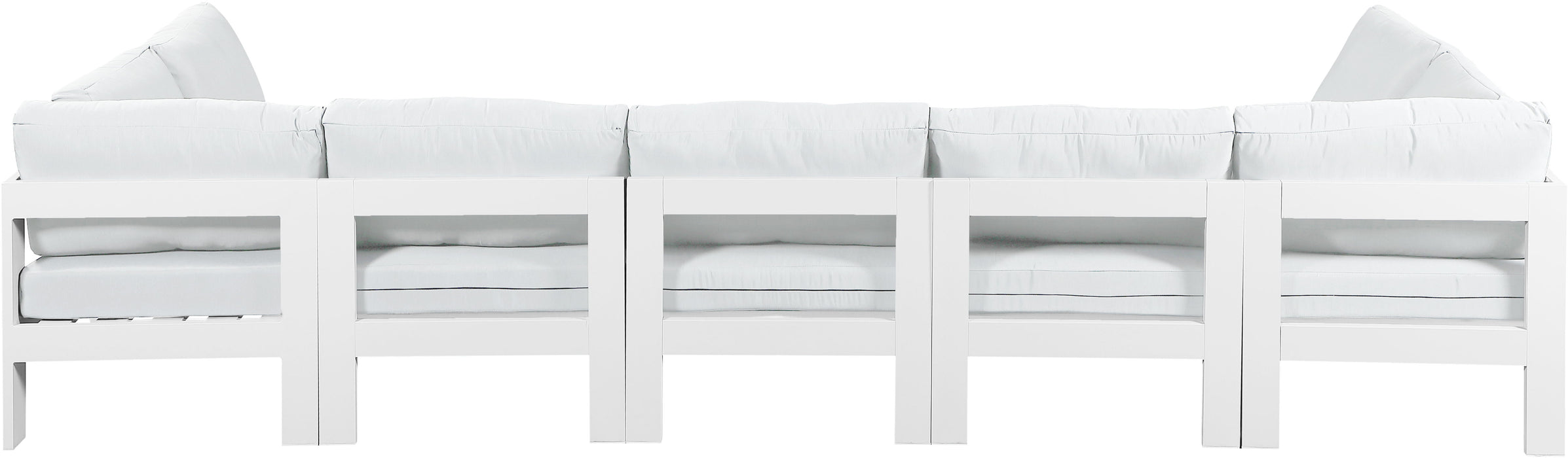 Nizuc - Outdoor Patio 7 Piece Modular Sectional With White Frame - Simple Home Plus