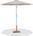 Fiji - Aluminum Patio Umbrella With Round Teak And White Base - Simple Home Plus