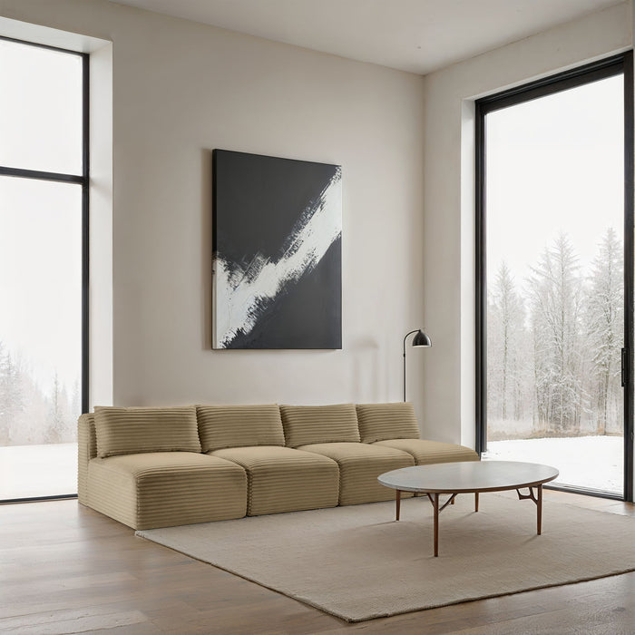 Shaggy - 4 Seat Modular Armless Sofa - Simple Home Plus