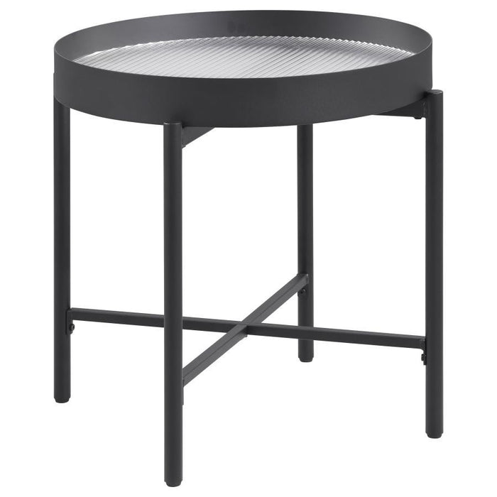 Ozella - Round Table With Hidden Storage Sandy - Simple Home Plus
