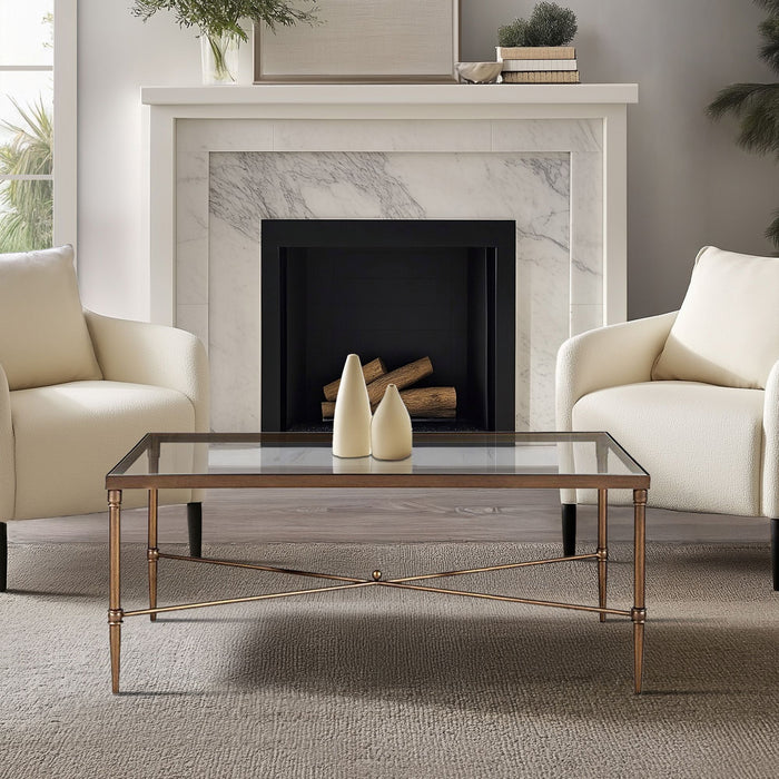 Porter - Rectangle Coffee Table - Bronze - Simple Home Plus