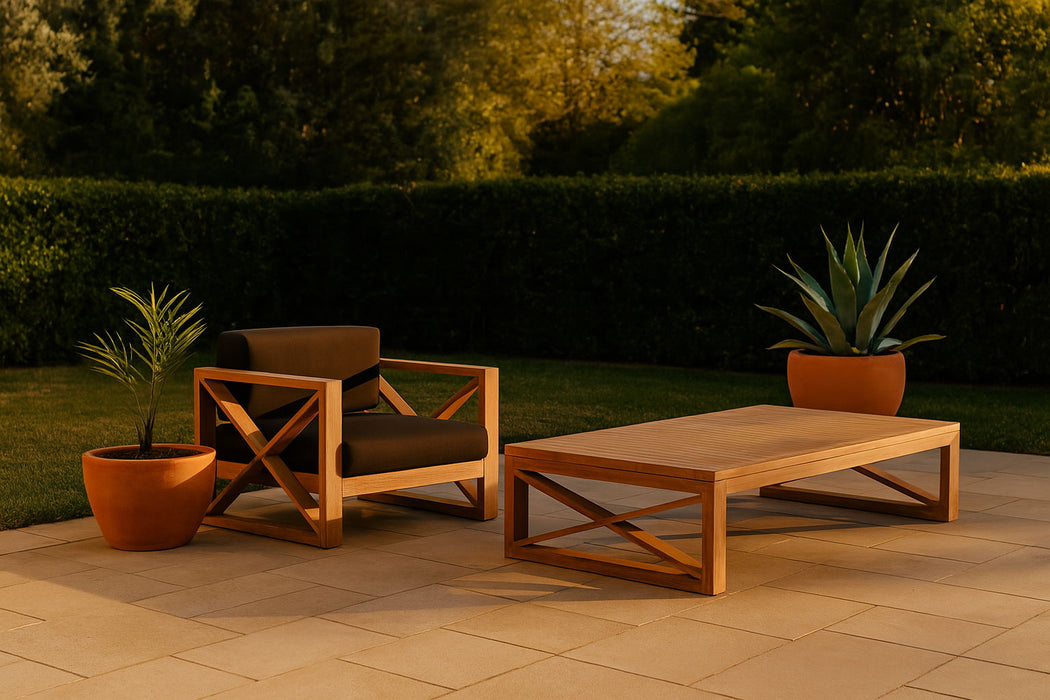 Anguilla - Teak Outdoor Coffee Table - Natural - Simple Home Plus