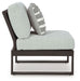 Beachloft - Armless Chair With Cushion - Black / Gray - Simple Home Plus