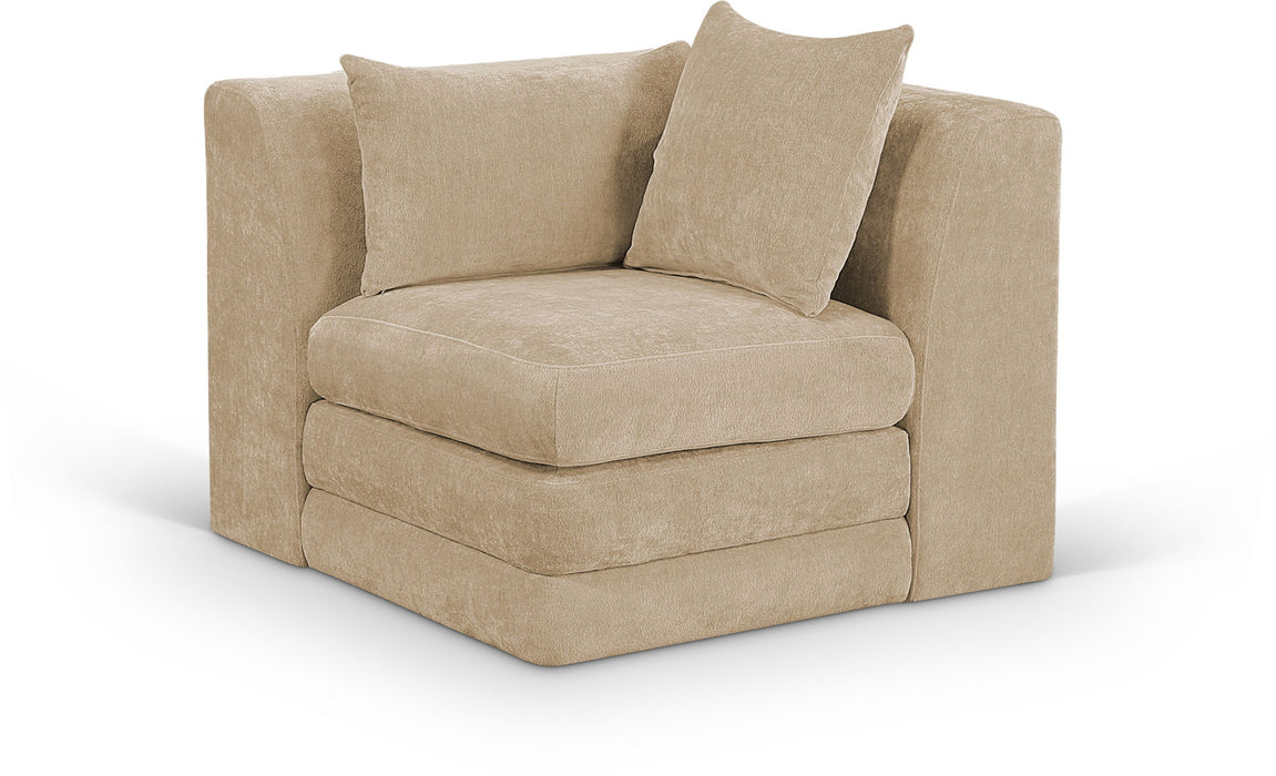 Stellar - Chenille Fabric Upholstered Modular Corner Chair - Simple Home Plus