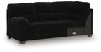 SimpleJoy - LAF Sofa With Corner Wedge - Onyx - Simple Home Plus