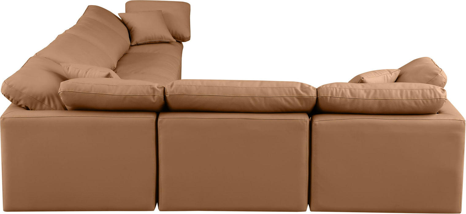 Indulge - Faux Leather 6 Piece Modular Corner Sectional - Simple Home Plus