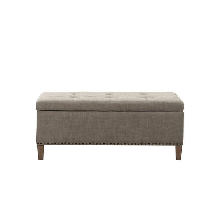 Shandra II - Tufted Top Storage Bench - Light Gray - Simple Home Plus