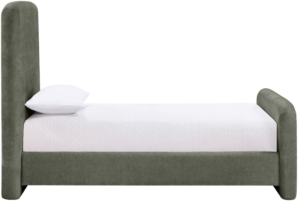 Fira - Chenille Fabric Upholstered Bed - Simple Home Plus