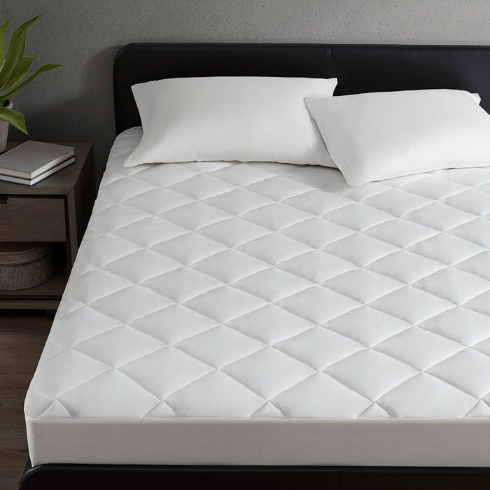 Cooling Touch - Overfilled Deep Pocket King Mattress Pad - White - Simple Home Plus